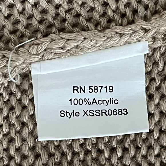 NY Collection Tan Cardigan Sweater XL V-Neck Knit Casual Layer - Picture 11 of 12